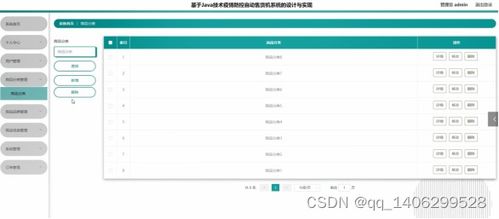 毕业设计springboot基于java技术疫情防控自动售货机系统的设计与实现